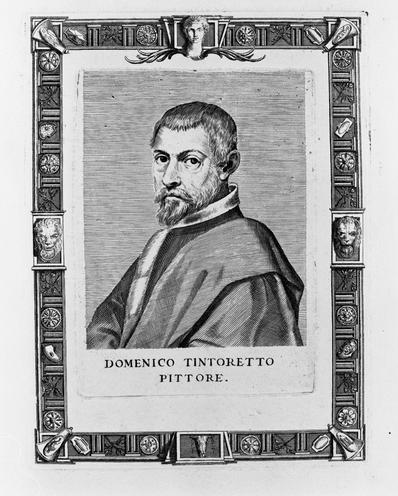 Domenico Tintoretto Pittore, ritratto d'uomo (stampa, stampa composita) di Piccini Giacomo (attribuito) (metà sec. XVII)