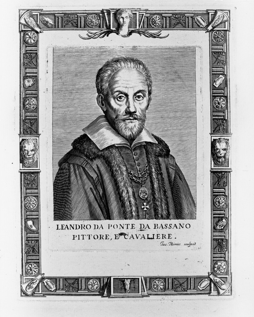 Leandro da Ponte da Bassano Pittore e Cavaliere, ritratto d'uomo (stampa, stampa composita) di Piccini Giacomo (metà sec. XVII)