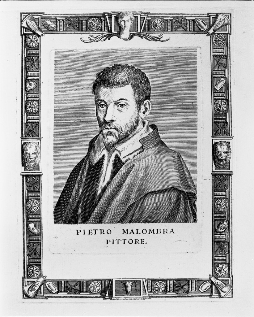 Pietro Malombra Pittore, ritratto d'uomo (stampa, stampa composita) di Piccini Giacomo (attribuito) (metà sec. XVII)