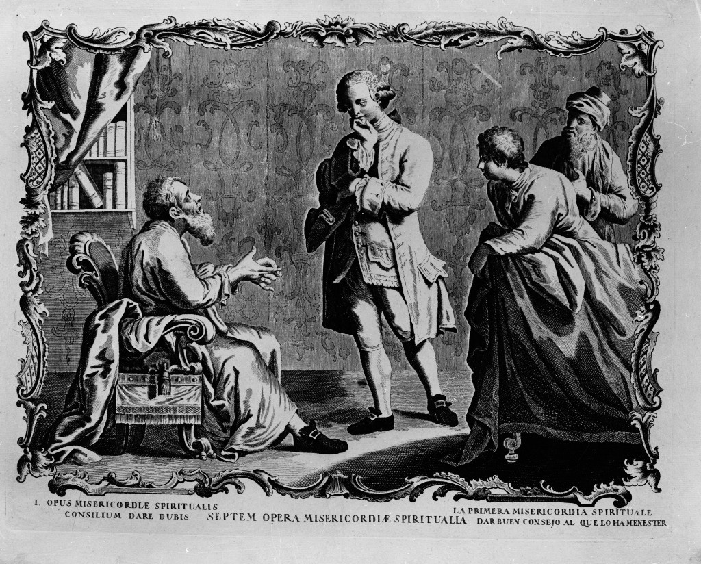 Sette opere di Misericordia (stampa, serie) di Volpato Giovanni (attribuito) (terzo quarto sec. XVIII)