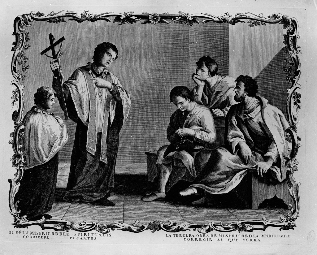 Sette opere di Misericordia (stampa, serie) di Volpato Giovanni (attribuito) (terzo quarto sec. XVIII)