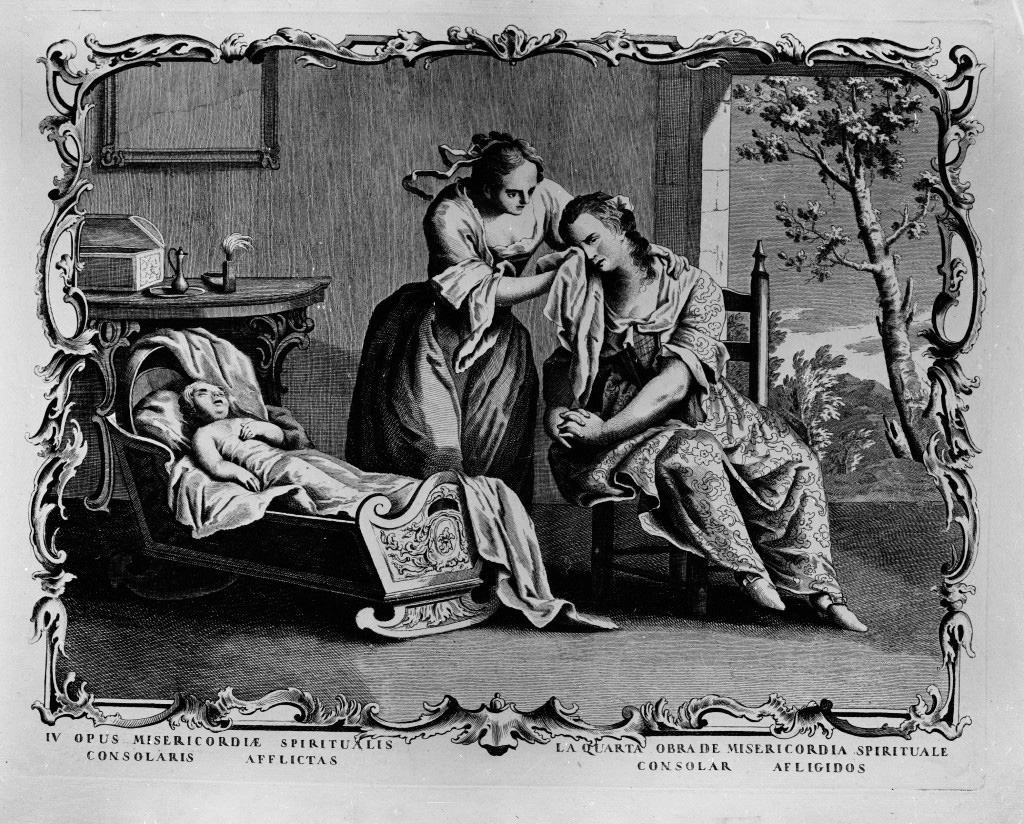 Sette opere di Misericordia (stampa, serie) di Volpato Giovanni (attribuito) (terzo quarto sec. XVIII)