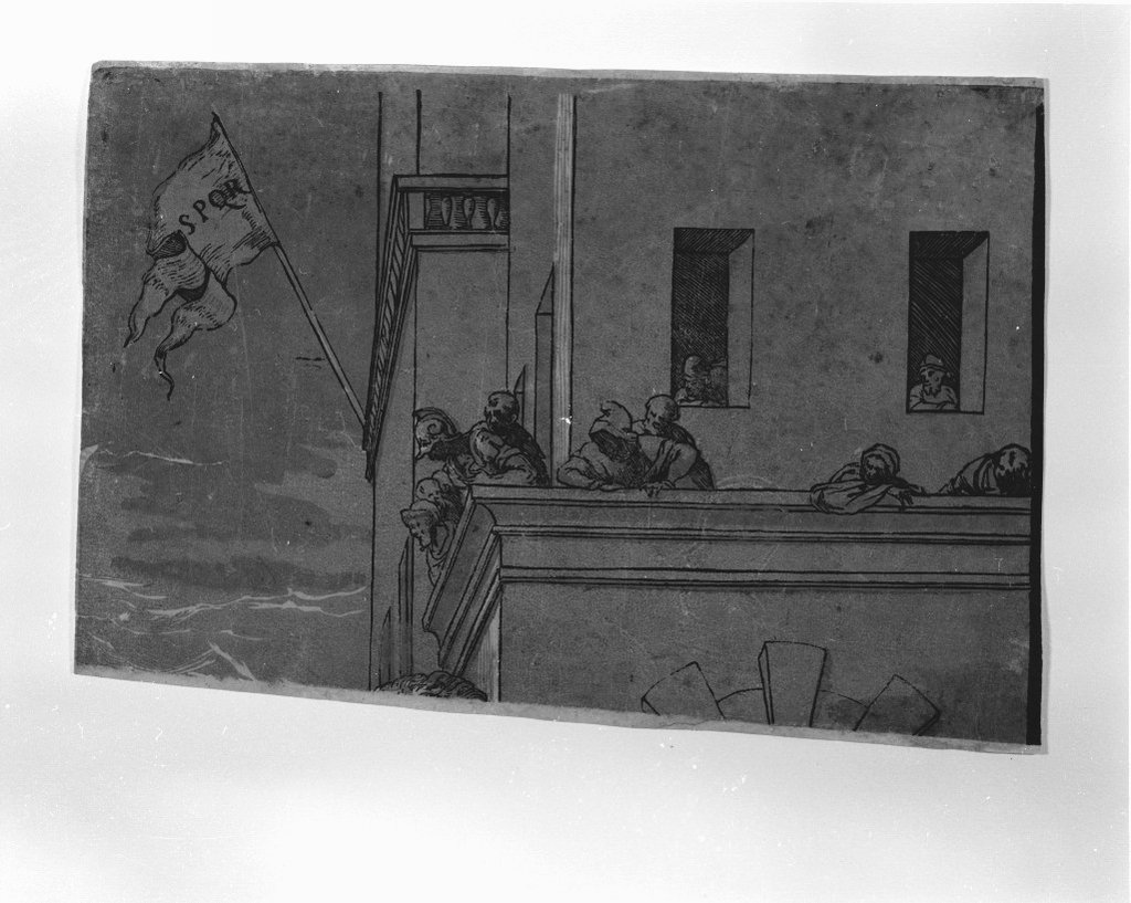 ratto delle Sabine (stampa) di Andreani Andrea, Jean de Boulogne detto Giambologna (ultimo quarto sec. XVI)