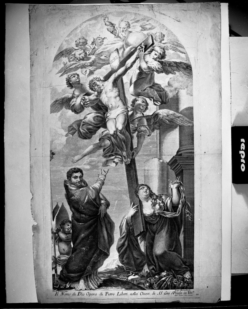 Il Nome di Dio, adorazione della Trinità (stampa) di Baroni Giuseppe, Liberi Pietro, Trevisani Angelo (sec. XVIII)