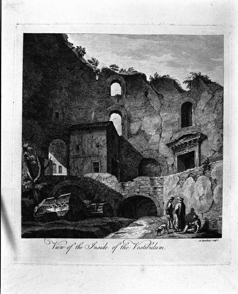 paesaggio con architetture (stampa) di Bartolozzi Francesco (sec. XVIII)