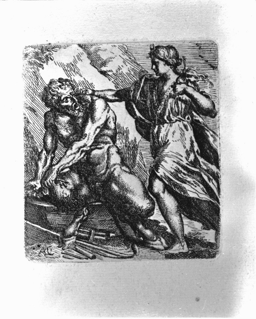 Pan e Diana (stampa) di Bellavia Marcantonio, Carracci Annibale (prima metà sec. XVII)