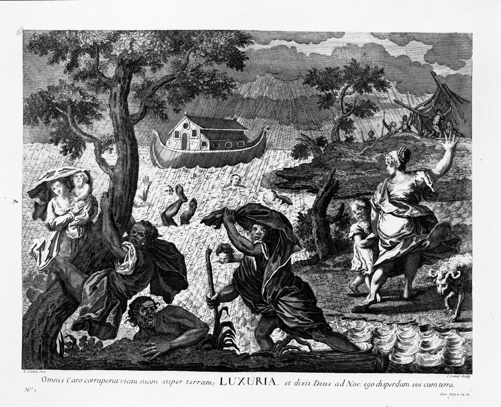Luxuria, Diluvio universale (stampa, serie) di Canal Cristoforo, Scoccia Vincenzo (seconda metà sec. XVIII)