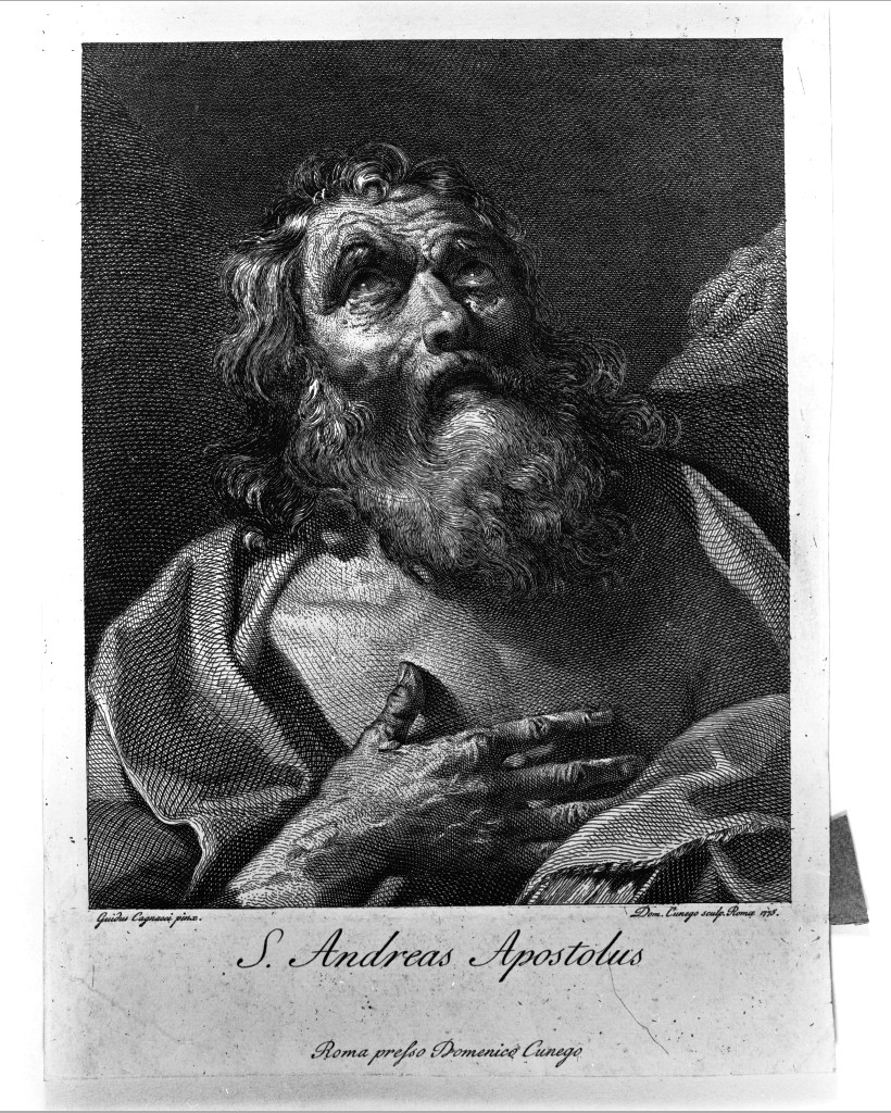 S.Andreas Apostolus, Sant'Andrea (stampa) di Cunego Domenico, Cagnacci Guido (ultimo quarto sec. XVIII)