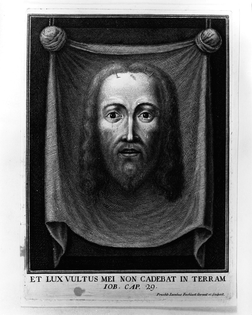 Volto Santo, ritratto d'uomo (stampa) di Facchinetti Jacopo (sec. XVIII)