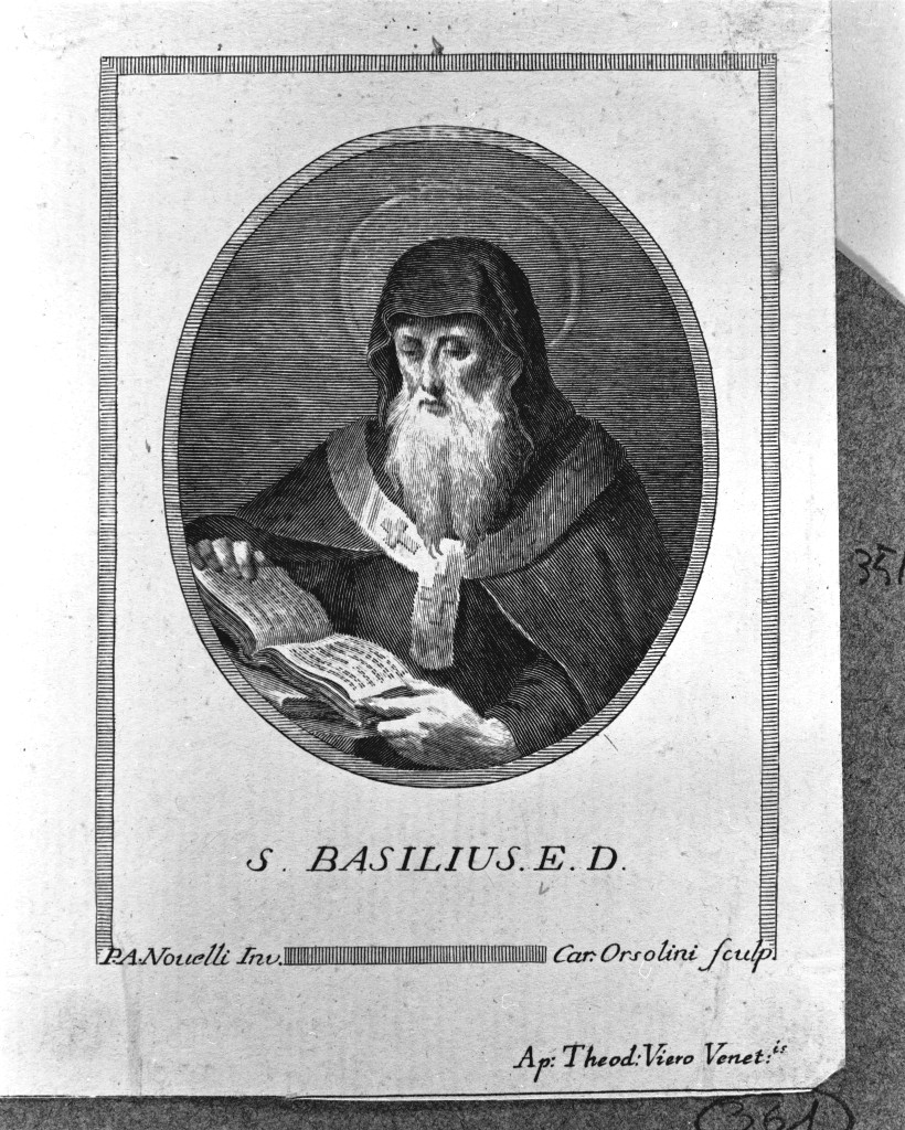S.Basilius E.D, Santo (stampa) di Orsolini Carlo, Novelli Pietro Antonio (sec. XVIII)