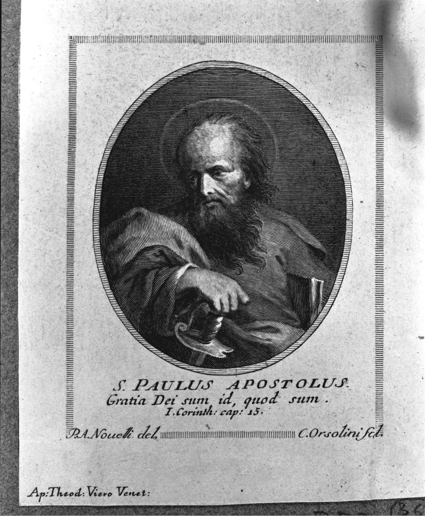 San Paolo Apostolo, San Paolo Apostolo (stampa) di Orsolini Carlo, Novelli Pietro Antonio (sec. XVIII)