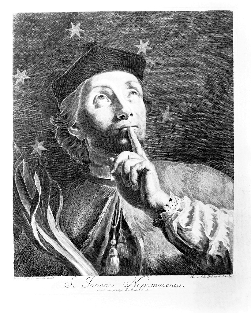 S.Ioannes Nepomucenus, ritratto d'uomo (stampa, serie) di Pelli Marco, Piazzetta Giovanni Battista (sec. XVIII)