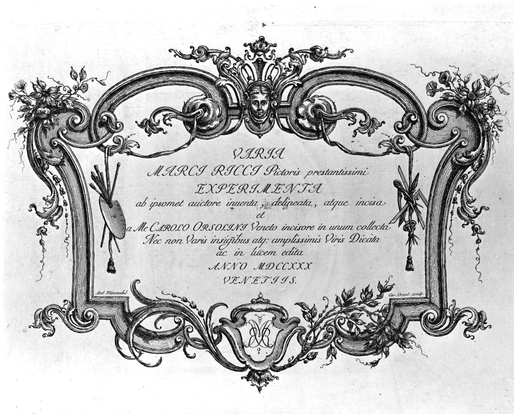 iscrizione (stampa, elemento d'insieme) di Orsolini Carlo (attribuito), Visentini Antonio (attribuito) (sec. XVIII)