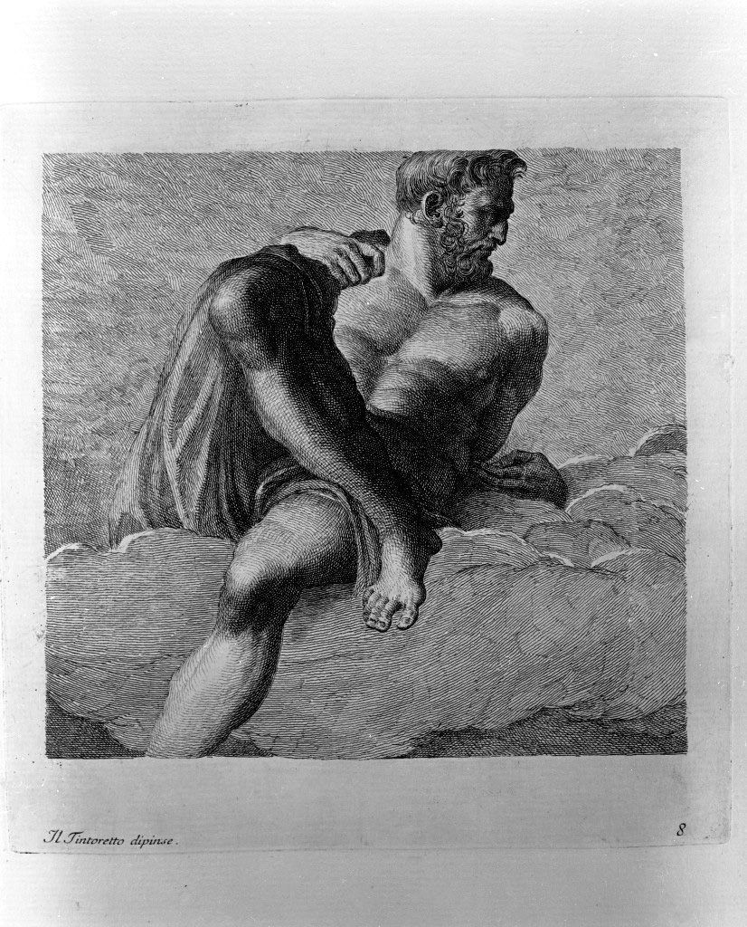 allegoria del Crepuscolo (stampa, elemento d'insieme) di Zanetti Anton Maria (attribuito), Robusti Jacopo detto Tintoretto (attribuito) (sec. XVIII)