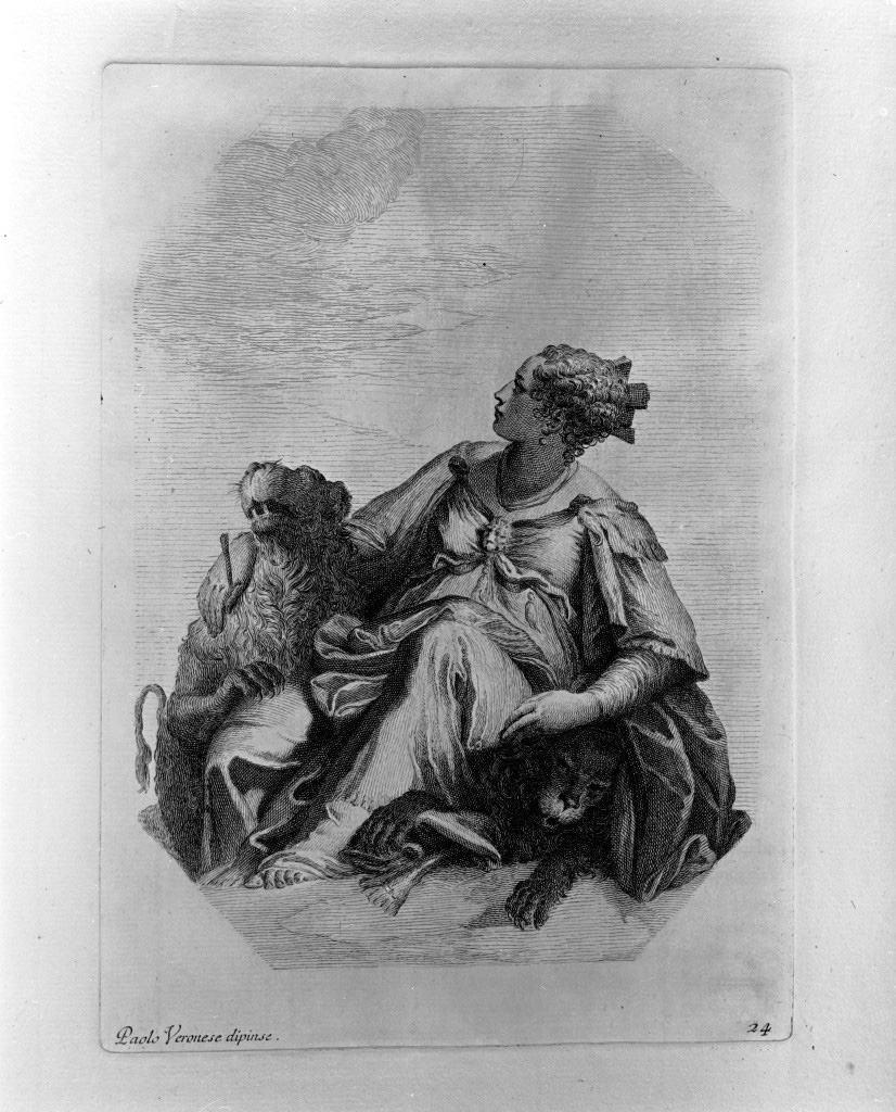 Cibele (stampa, elemento d'insieme) di Zanetti Anton Maria (attribuito), Caliari Paolo detto Veronese (attribuito) (sec. XVIII)