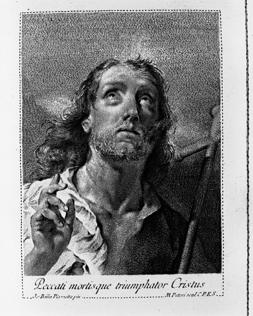 Cristo benedicente (stampa) di Pitteri Marco Alvise, Piazzetta Giovanni Battista (sec. XVIII)