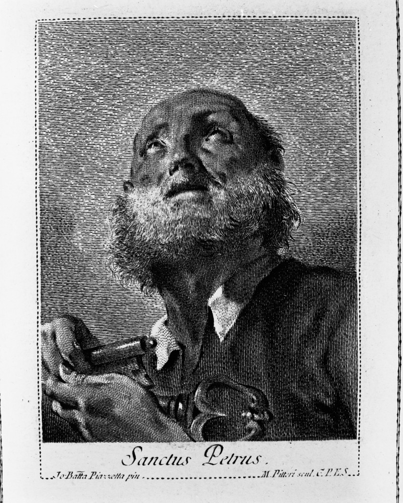 San Pietro (stampa) di Pitteri Marco Alvise, Piazzetta Giovanni Battista (metà sec. XVIII)