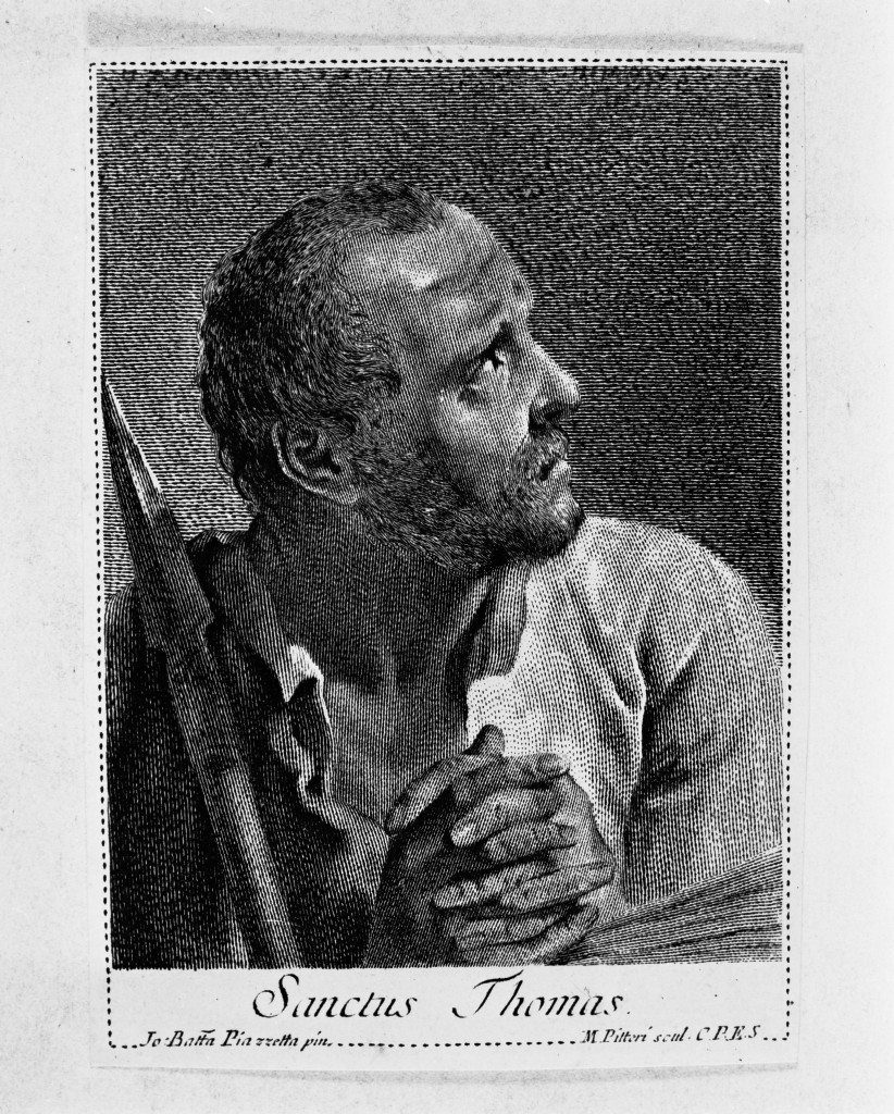 San Tommaso (stampa) di Pitteri Marco Alvise, Piazzetta Giovanni Battista (metà sec. XVIII)
