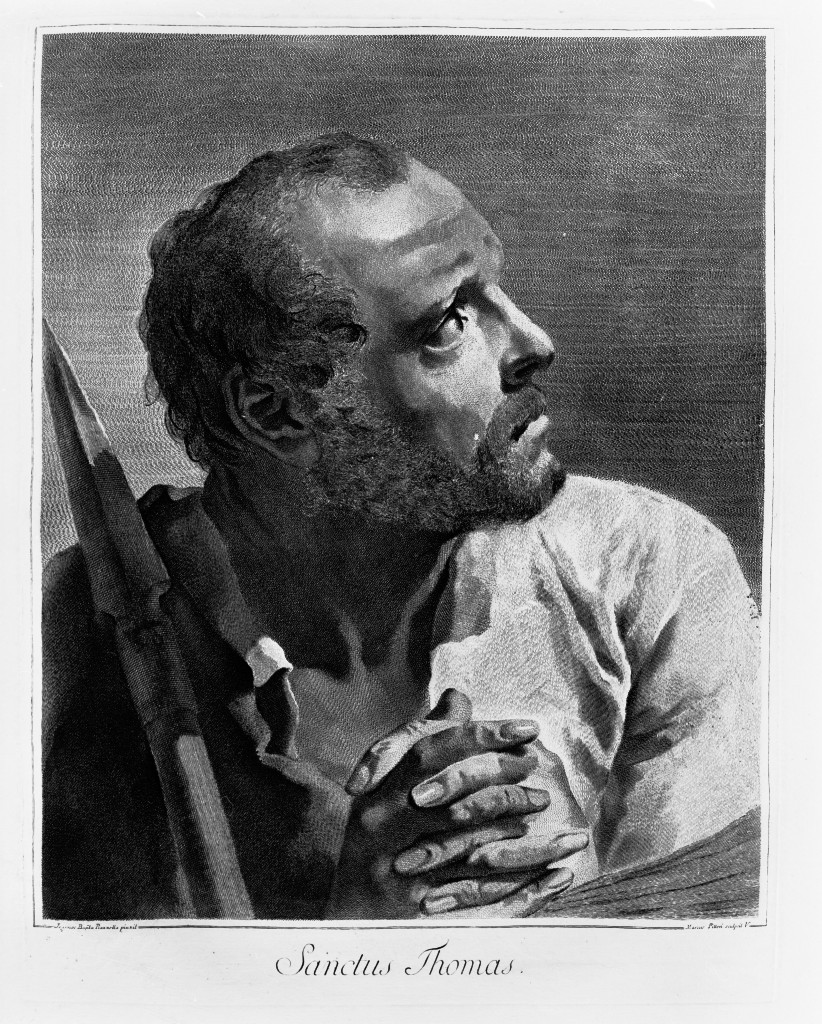 San Tommaso (stampa, elemento d'insieme) di Pitteri Marco Alvise, Piazzetta Giovanni Battista (metà sec. XVIII)