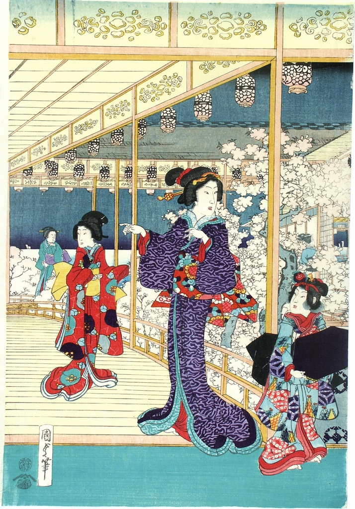 figure femminili (stampa a colori) di Utagawa Kunisada (prima metà sec. XIX)