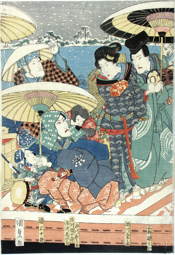 paesaggio invernale (stampa a colori) di Utagawa Kunisada (prima metà sec. XIX)