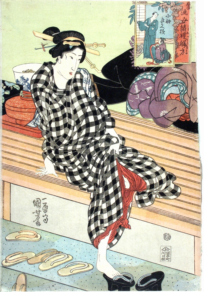 figura femminile (stampa a colori) di Ichiyusai Kuniyoshi (prima metà sec. XIX)