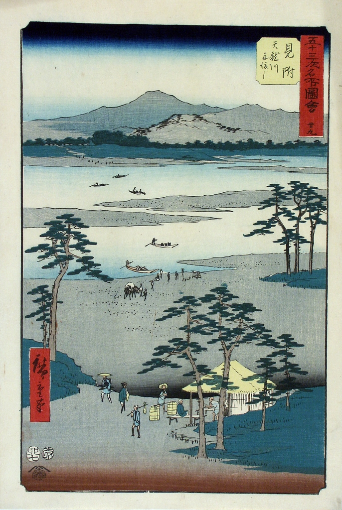 paesaggio (stampa a colori) di Ichiryusai Hiroshige detto Hiroshige I (seconda metà sec. XIX)
