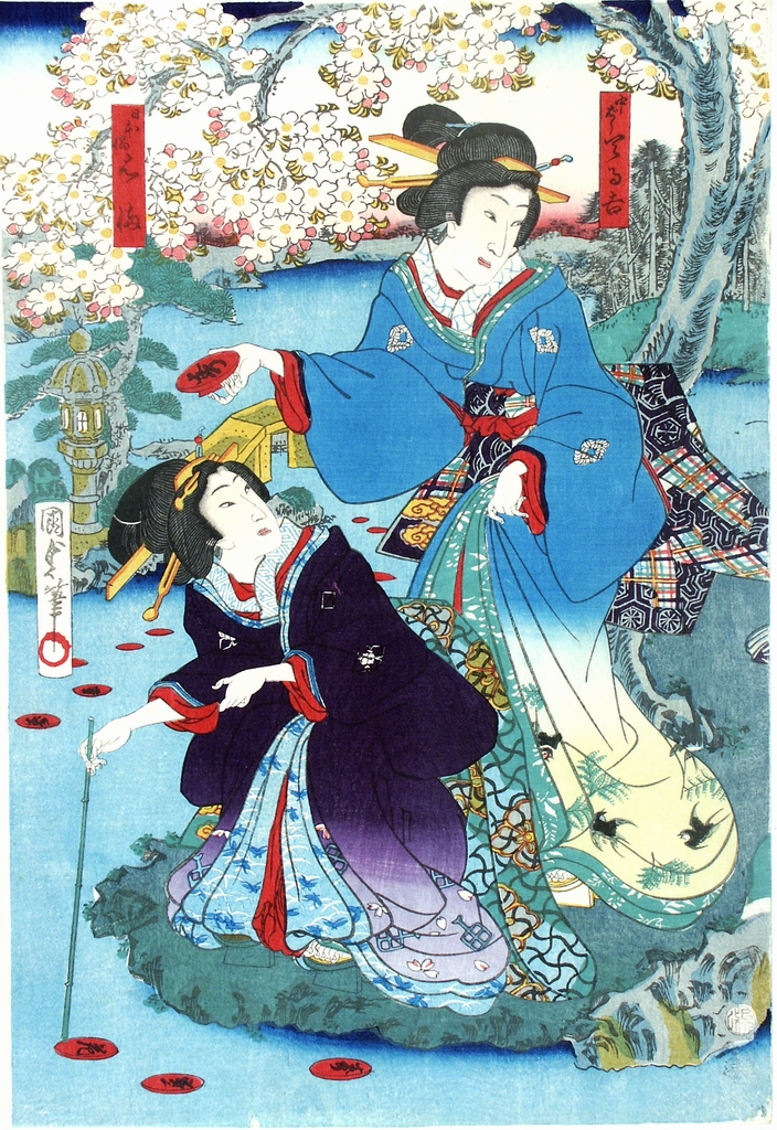 figure femminili (stampa a colori) di Utagawa Kunisada (seconda metà sec. XIX)
