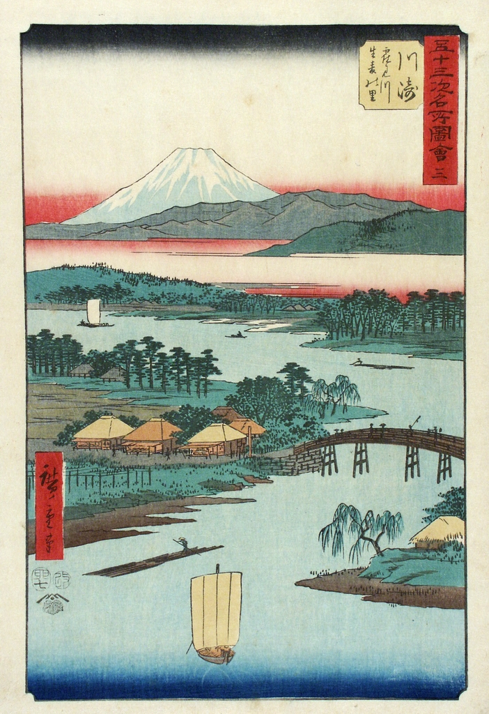 paesaggio (stampa a colori) di Utagawa Hiroshige I (seconda metà sec. XIX)