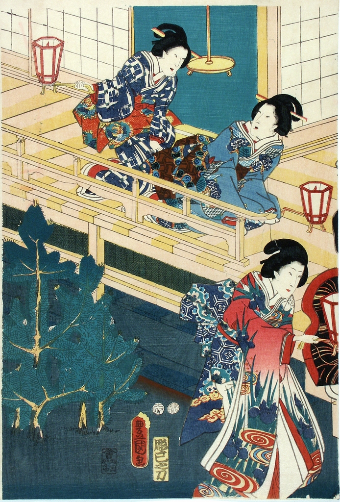 figure femminili (stampa a colori) di Utagawa Kunisada (seconda metà sec. XIX)