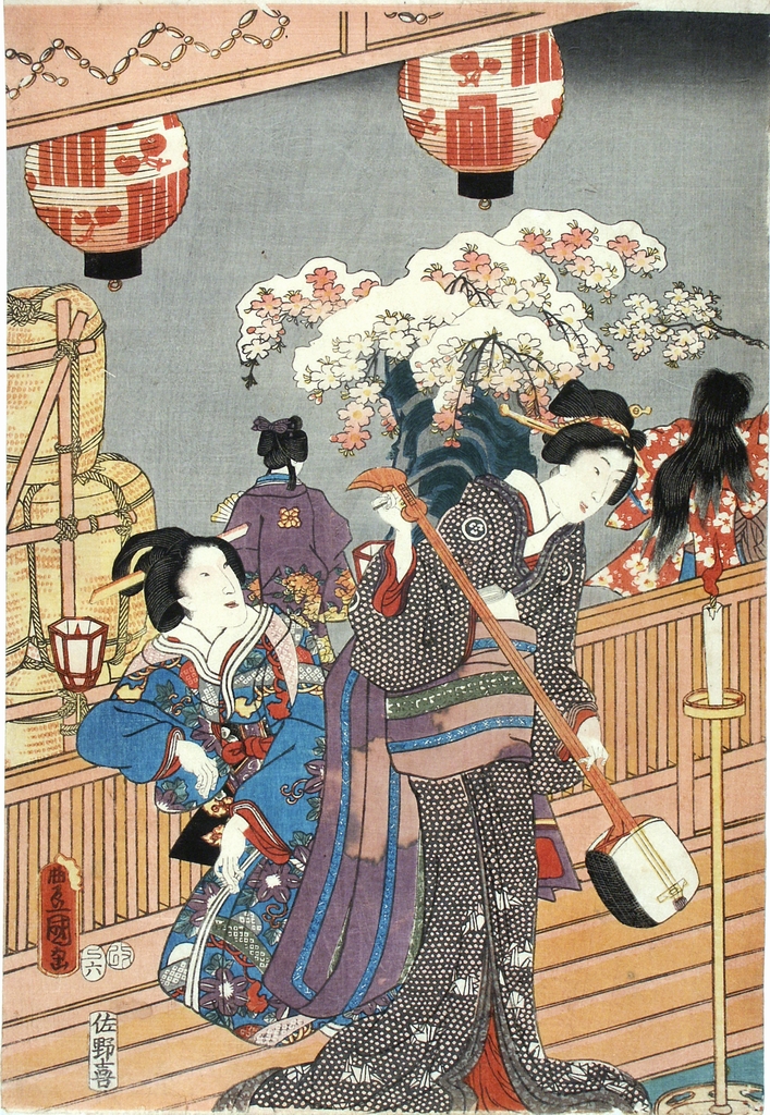 figure femminili (stampa a colori) di Utagawa Toyokuni III (seconda metà sec. XIX)