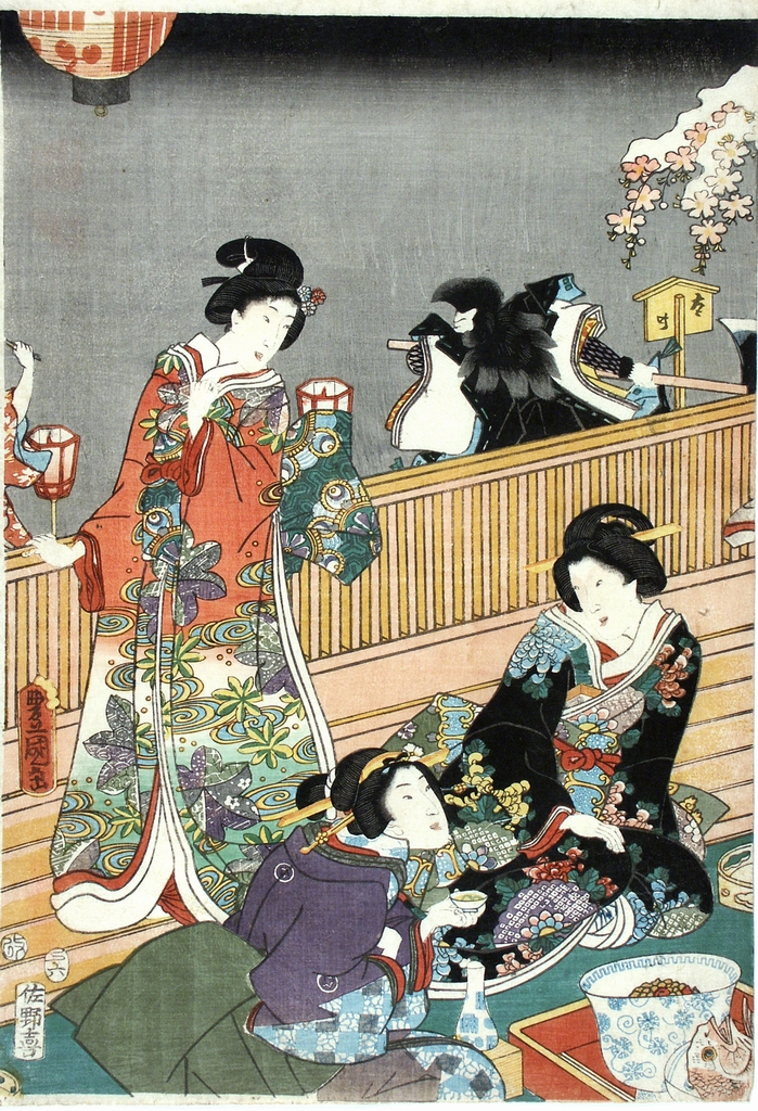 figure femminili (stampa a colori) di Utagawa Toyokuni III (seconda metà sec. XIX)