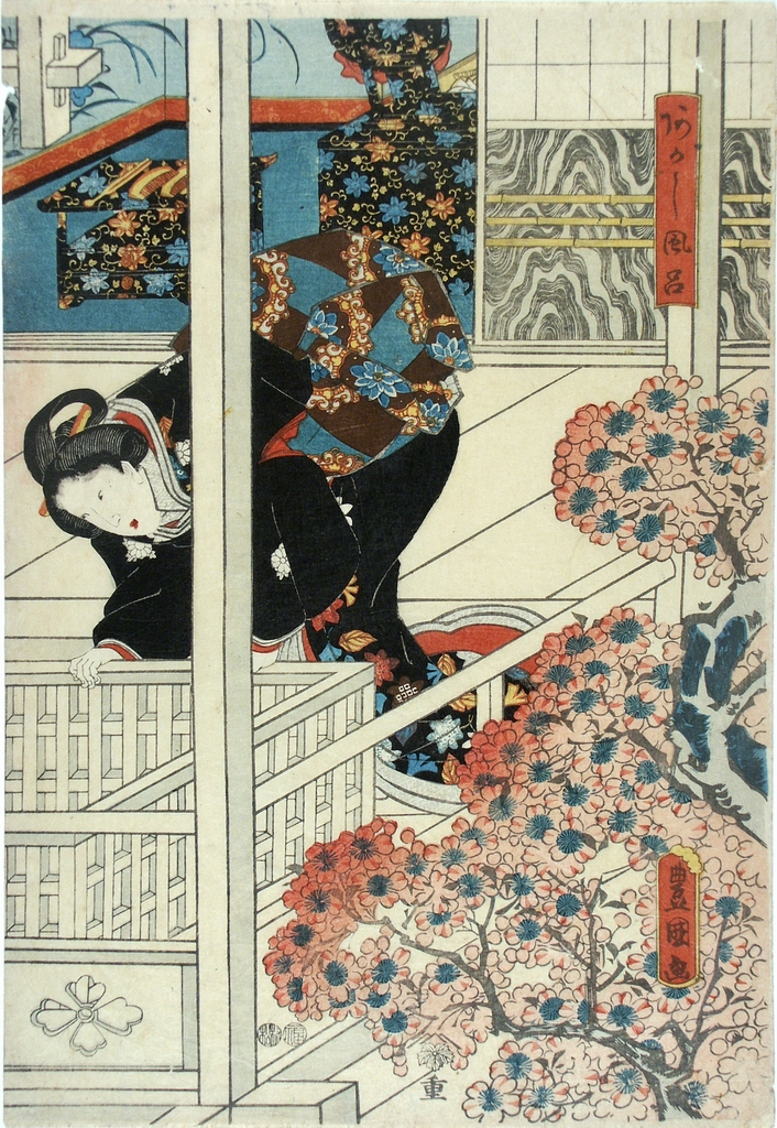 figure femminili (stampa a colori) di Utagawa Toyokuni III (sec. XIX)