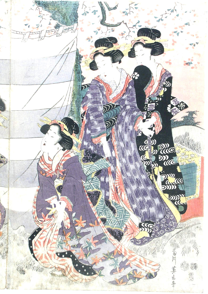 figure femminili (stampa a colori) di Kikugawa Eizan (attribuito) (primo quarto sec. XIX)