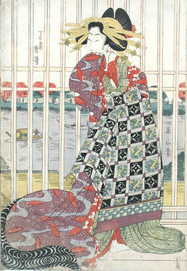 figura femminile (stampa a colori) di Kikugawa Eizan (attribuito) (primo quarto sec. XIX)
