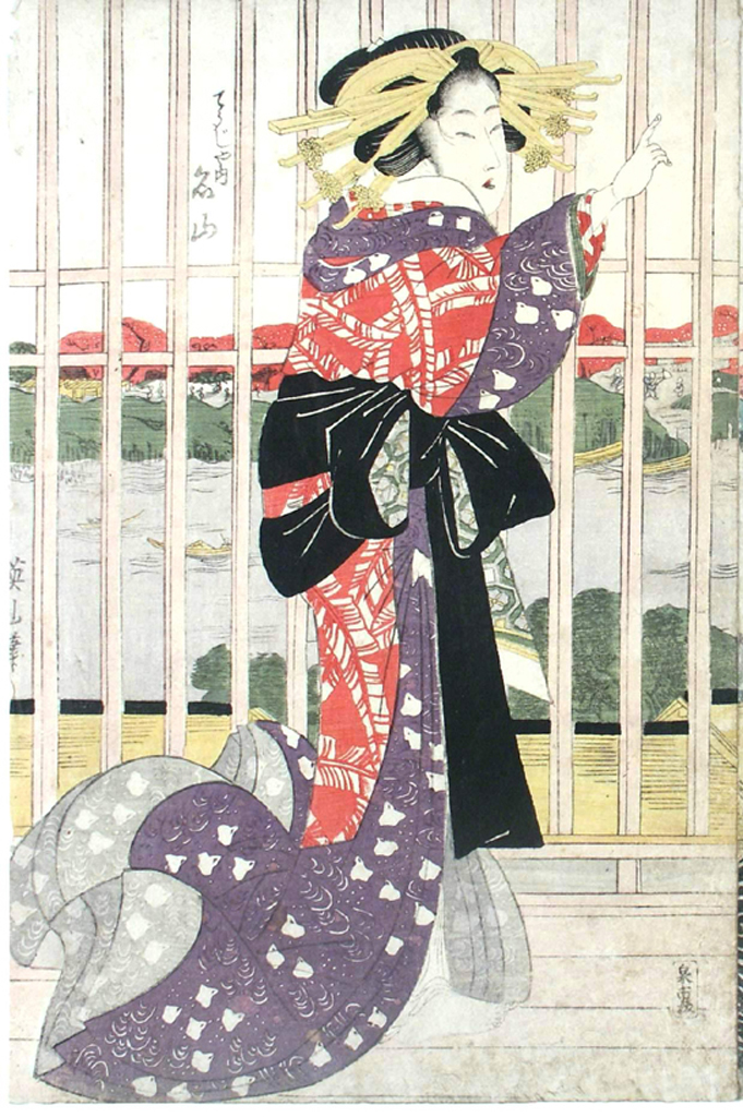 figura femminile (stampa a colori) di Kikugawa Eizan (attribuito) (primo quarto sec. XIX)