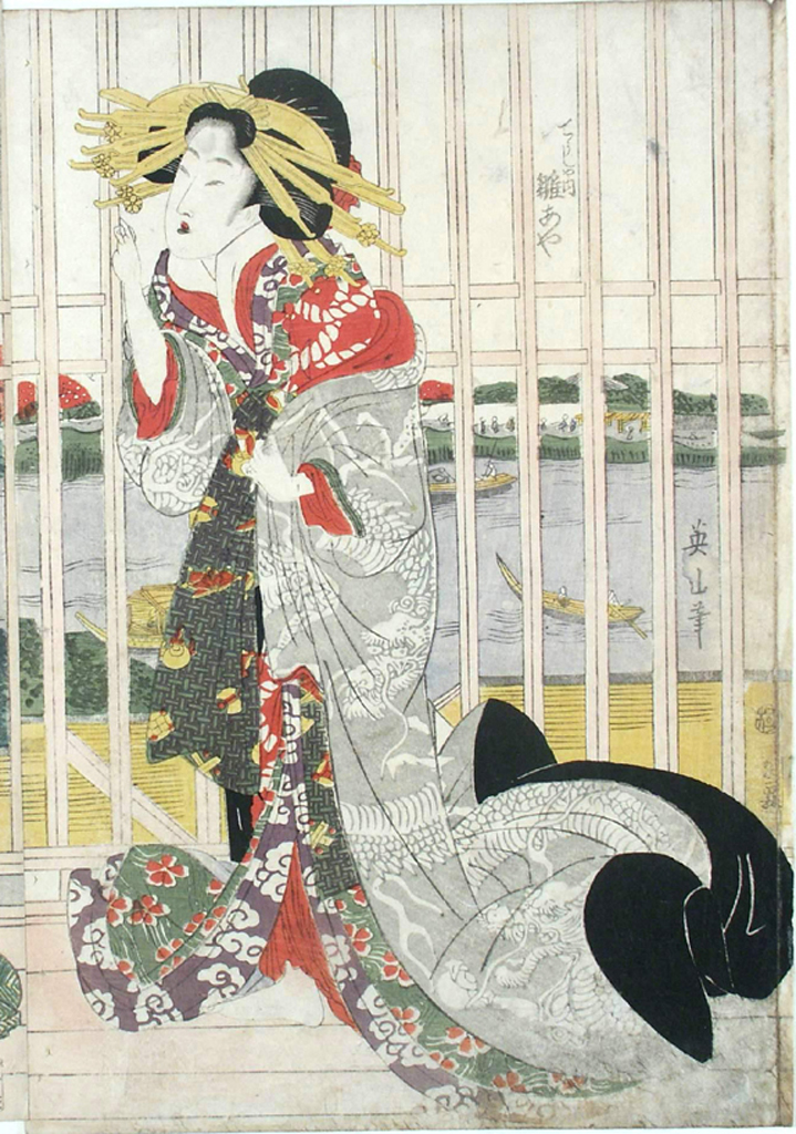 figura femminile (stampa a colori) di Kikugawa Eizan (attribuito) (primo quarto sec. XIX)