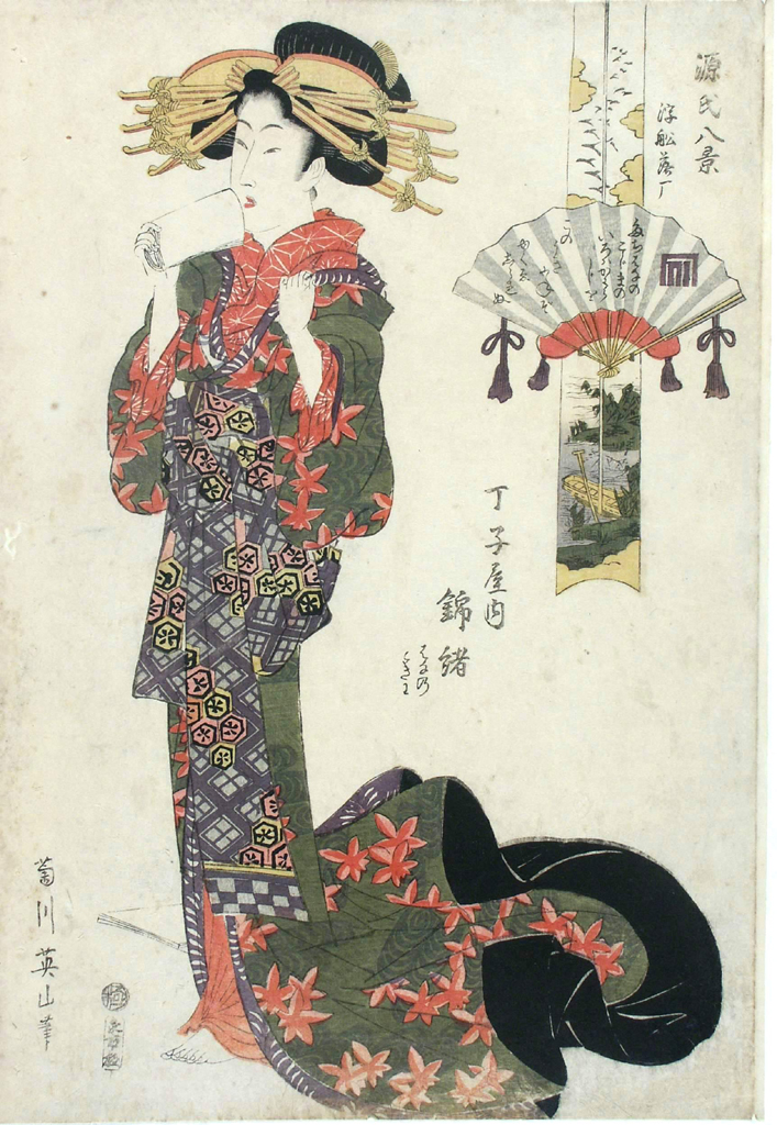 figura femminile (stampa a colori) di Kikugawa Eizan (attribuito) (primo quarto sec. XIX)