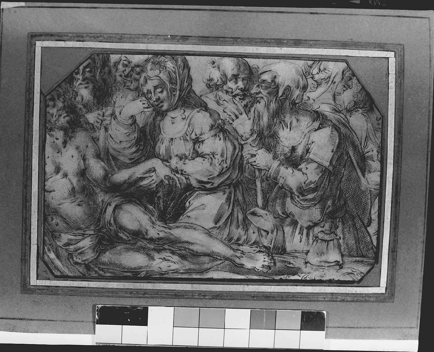 Il compianto su Cristo morto (disegno, opera isolata) - ambito francese (inizio sec. XVII)