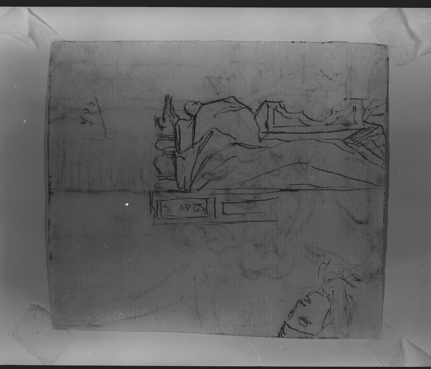 figura femminile (disegno, elemento d'insieme) di Poussin Nicolas (secc. XVI/ XVII)