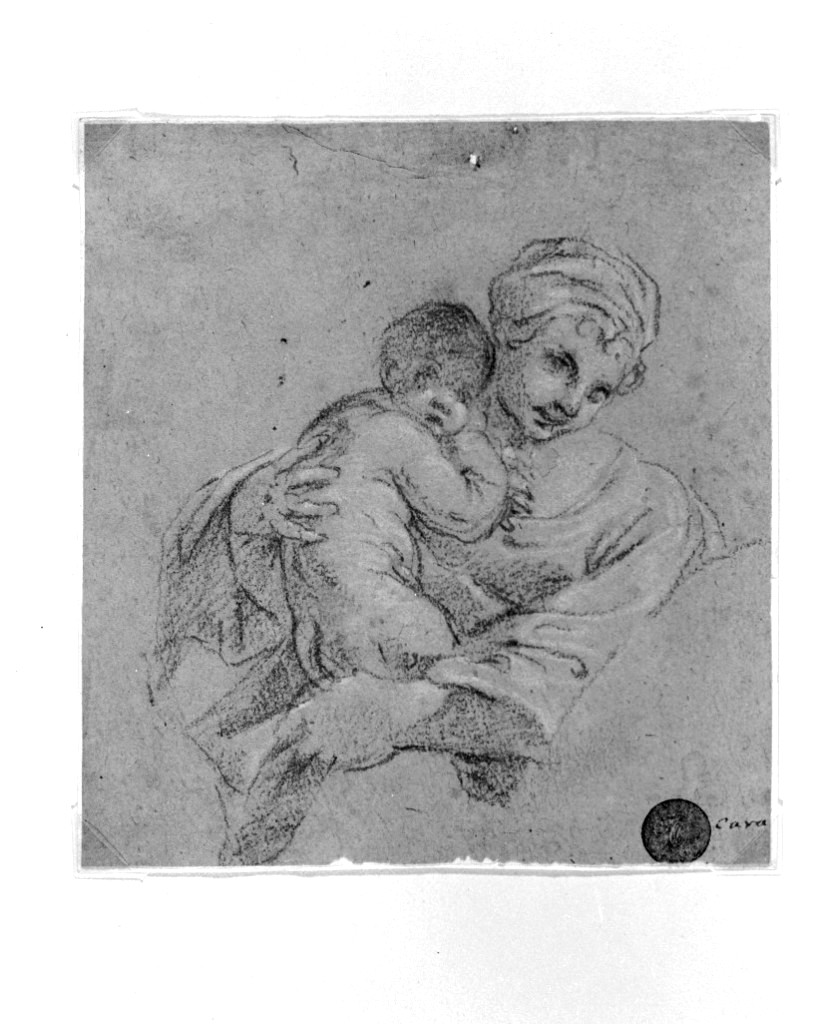 Madonna con Bambino (disegno, opera isolata) di Carracci Annibale (secc. XVI/ XVII)