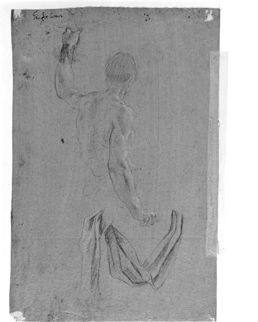 giovane nudo (disegno, opera isolata) di Bononi Carlo (secc. XVI/ XVII)