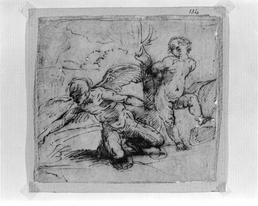 scena biblica (disegno, opera isolata) di Reni Guido (secc. XVI/ XVII)