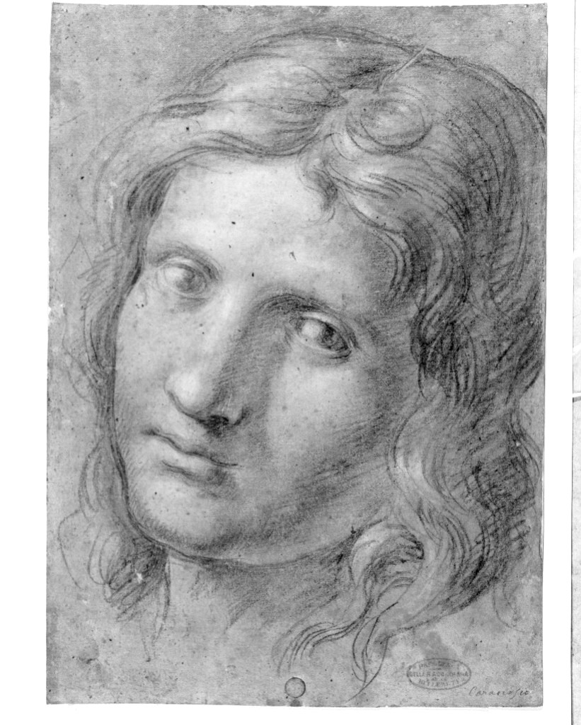 figura maschile (disegno, opera isolata) di Zampieri Domenico detto Domenichino (attribuito) (secc. XVI/ XVII)