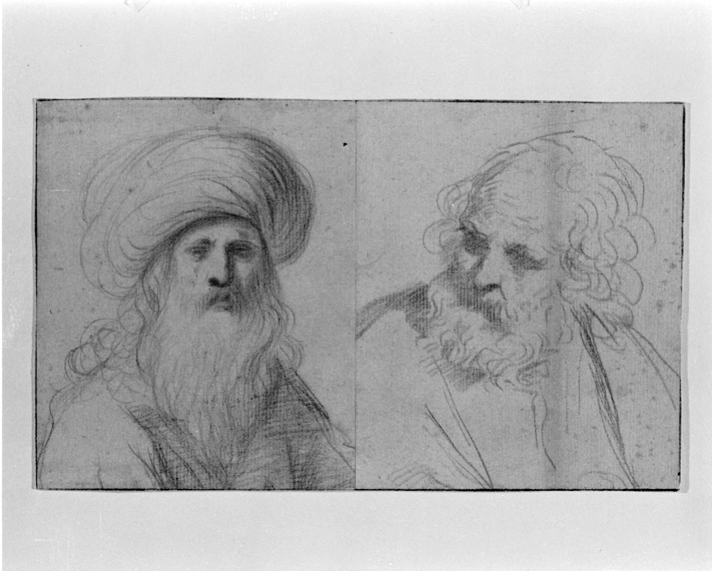 figura maschile di anziano (disegno, opera isolata) di Barbieri Giovan Francesco detto Guercino (scuola) (secc. XVI/ XVII)