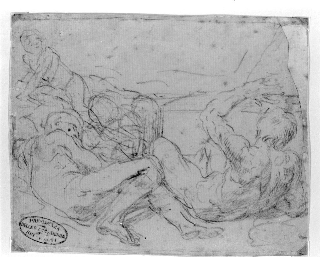 studio di nudi (disegno, opera isolata) di Cantarini Simone detto Pesarese (sec. XVII)