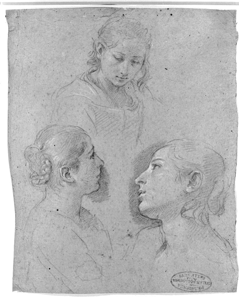 studio di parti anatomiche (disegno, opera isolata) di Cantarini Simone detto Pesarese (sec. XVII)
