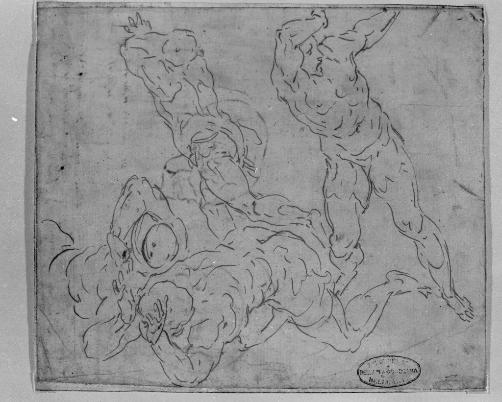 figure maschili (disegno, opera isolata) - ambito italiano (sec. XVI)