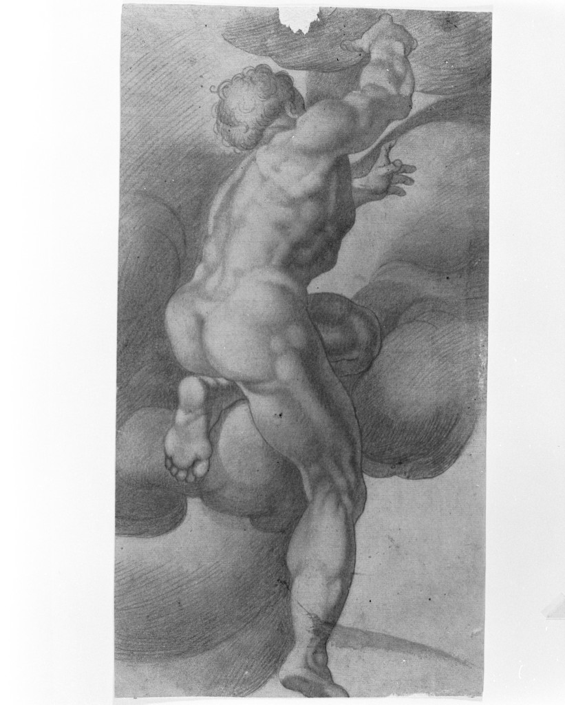 giovane nudo (disegno, opera isolata) - ambito italiano (sec. XVIII)