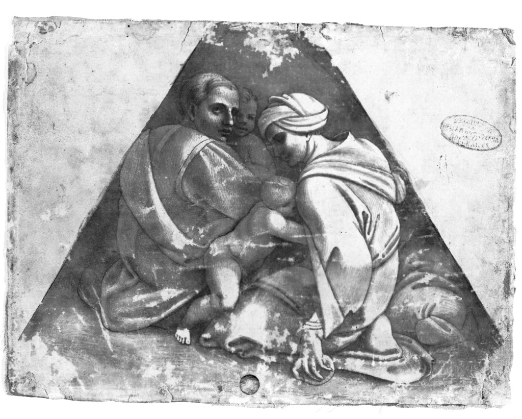 Ozias, eroi dell'Antico Testamento (disegno, opera isolata) - ambito italiano (sec. XVII)